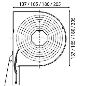 Rollladen - Kasten rund rollgeformt