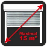 Maximale Fläche 15 m²
