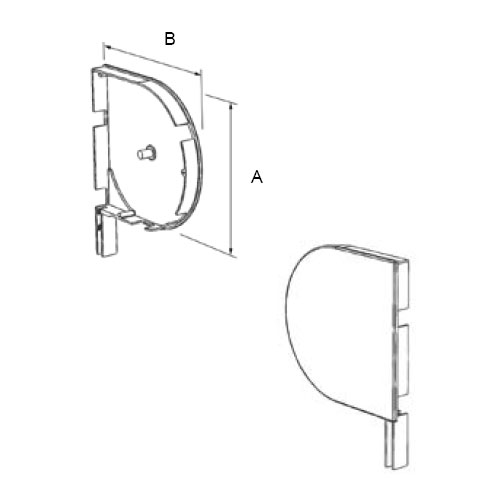 Blendkappen rund (Paar) - BSO