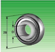 Kugellager mit Rundloch 28mm - LO28